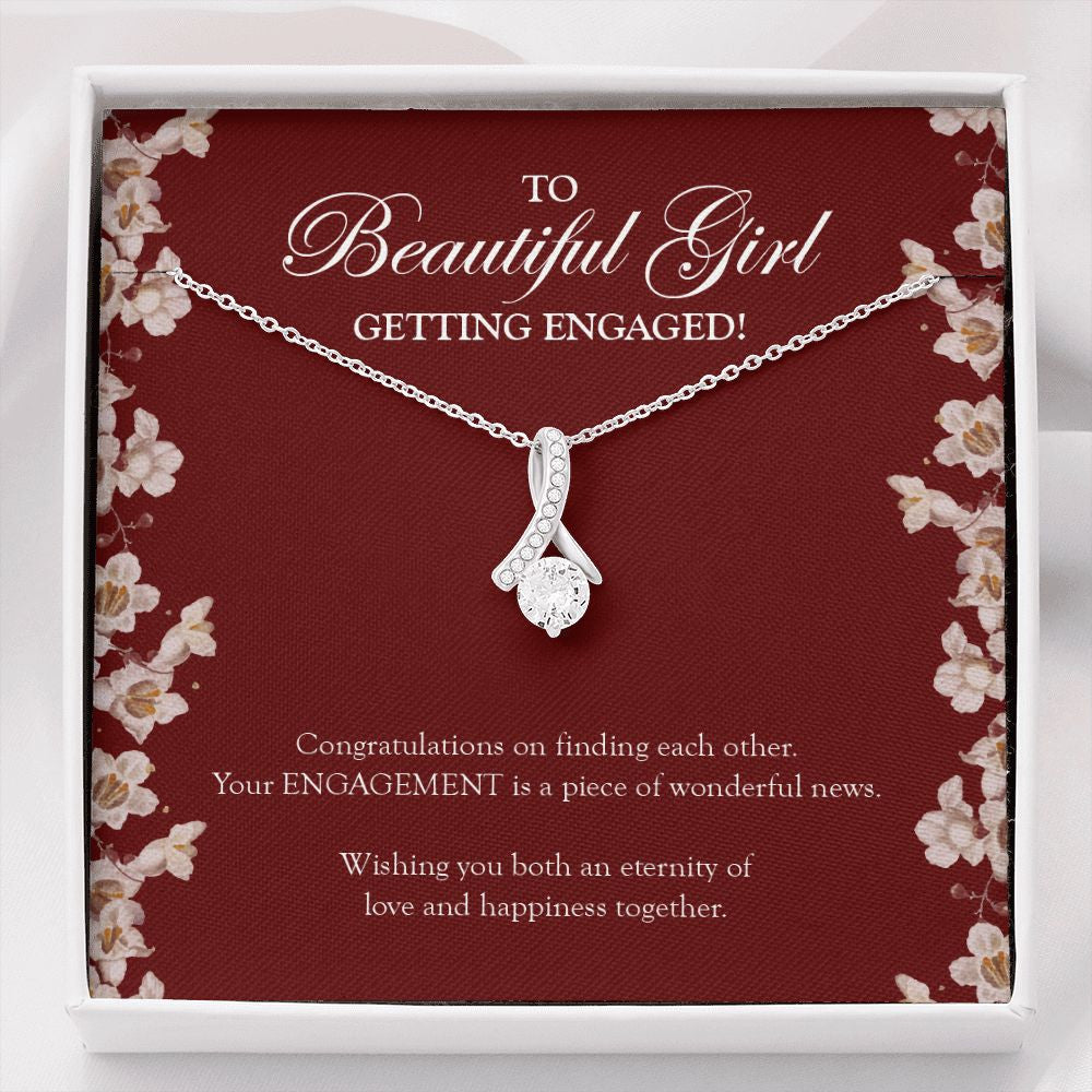 "Eternity Of Love" Beautiful Daughter Engagement Necklace Gift From Mom Dad Parents Alluring Beauty Pendant Jewelry Box