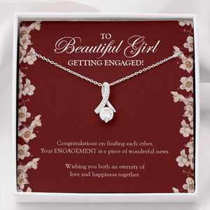 "Eternity Of Love" Beautiful Daughter Engagement Necklace Gift From Mom Dad Parents Alluring Beauty Pendant Jewelry Box