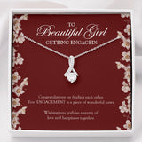 "Eternity Of Love" Beautiful Daughter Engagement Necklace Gift From Mom Dad Parents Alluring Beauty Pendant Jewelry Box