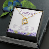 "Immense Joy To Each Other" Sweetheart Niece 30th Wedding Anniversary Necklace Gift From Aunt Uncle Forever Love Pendant Jewelry Box