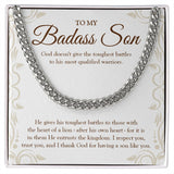 "Heart Of A Lion" Badass Son Necklace Gift From Mom Dad Cuban Link Chain Jewelry Box Graduation Christmas Thanksgiving New Year