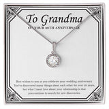 "New Discoveries Each Years" Grandma 20th Wedding Anniversary Necklace Gift From Granddaughter Grandson Eternal Hope Pendant Jewelry Box