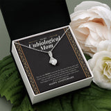 "Grow More Years Of Love" Unbiological Mom Wedding Anniversary Necklace Gift From Daughter Son Alluring Beauty Pendant Jewelry Box