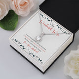 "Big hearted Woman" Wonderful Wife Necklace Gift From Husband Eternal Hope Pendant Jewelry Box Anniversary Mothers Day Birthday Christmas