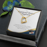 "Luck and Success" Registered Dental Hygienist Graduation Necklace Gift From Mom Dad Grandma Grandpa Bestfriend Classmate Forever Love Pendant Jewelry Box