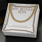 "Given You Life" Bonus Son Necklace Gift From Mom Dad Cuban Link Chain Birthday Graduation Christmas Thanksgiving