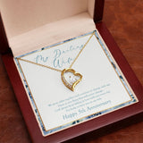 "Always Keep Falling" Darling Wife 5th Wedding Anniversary Necklace Gift  From Husband Forever Love Pendant Jewelry Box