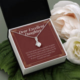 "Every Good Quality" Excellent Daughter Necklace Gift From Mom Dad Alluring Beauty Pendant Jewelry Box Birthday Graduation Christmas Wedding