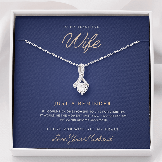 To My Beautiful Wife I Love You With All My Heart Alluring Beauty Necklace XL029A