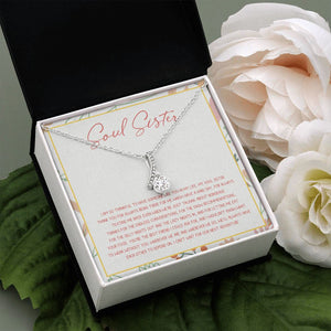 "Each Other To Depend" Soul Sister Necklace Gift From Bestfriend BFF Bestie Alluring Beauty Pendant Jewelry Box Thanksgiving Christmas Birthday Valentines