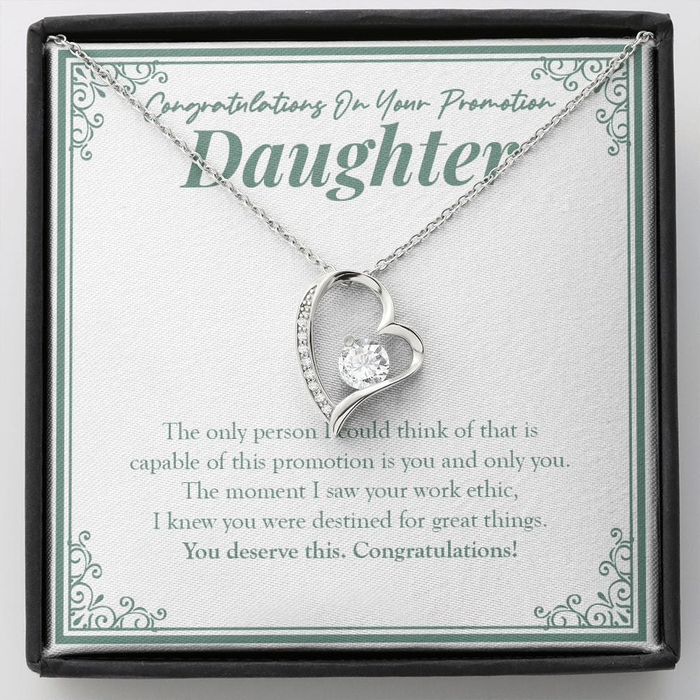 "Destined For Great Things" Daughter Job Promotion Necklace Gift From Mom Dad Forever Love Pendant Jewelry Box