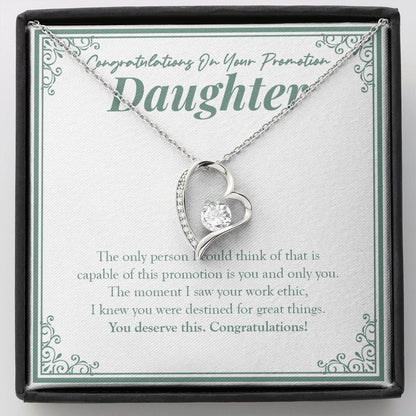 "Destined For Great Things" Daughter Job Promotion Necklace Gift From Mom Dad Forever Love Pendant Jewelry Box