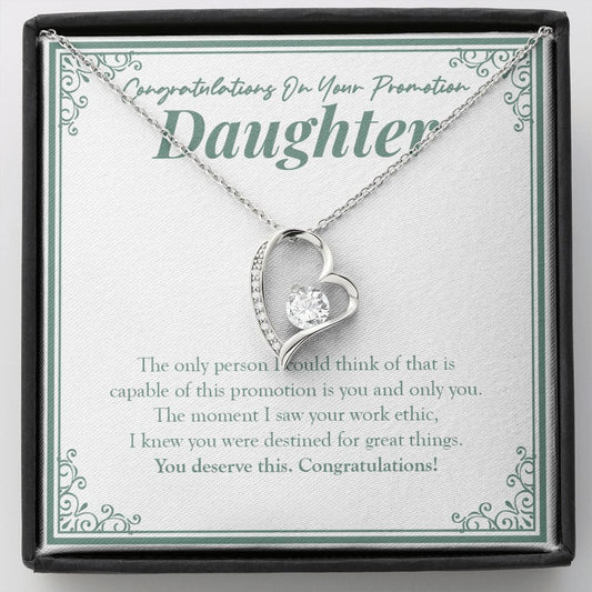 "Destined For Great Things" Daughter Job Promotion Necklace Gift From Mom Dad Forever Love Pendant Jewelry Box