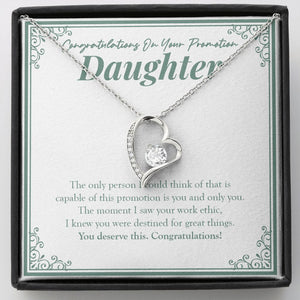 "Destined For Great Things" Daughter Job Promotion Necklace Gift From Mom Dad Forever Love Pendant Jewelry Box