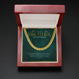 "Our Paths May Change" Brother of the Bride Wedding Day Necklace Gift Cuban Link Chain Jewelry Box