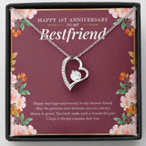 "Love Bloom In Grace" Bestfriend 1st Wedding Anniversary Necklace Gift From Bestie BFF Soul Sister Forever Love Pendant Jewelry Box