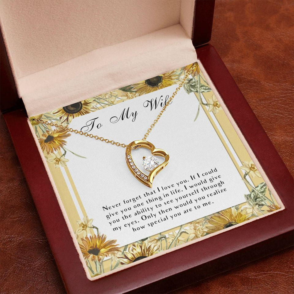 "Special You Are" Wife Necklace Gift From Husband Forever Love Jewelry Box Birthday Christmas Weddings Engagement Thanksgiving Mother's Day Graduation New Year