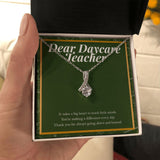 "Big Heart To Teach Little Minds" Daycare Teacher Necklace Gift From Co-Teacher Principal Parents Bestfriend Alluring Beauty Pendant Jewelry Box Teachers Day Birthday Christmas Thanksgiving