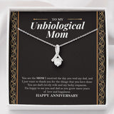 "Grow More Years Of Love" Unbiological Mom Wedding Anniversary Necklace Gift From Daughter Son Alluring Beauty Pendant Jewelry Box