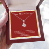 "Making It Work" Mother In Law Wedding Anniversary Necklace Gift From Daughter-In-Law Son-In-Law Alluring Beauty Pendant Jewelry Box