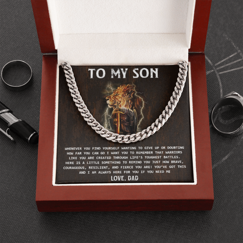 To My Son - I Am Always Will For You - Cuban Link Chain Necklace