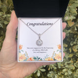 "Beginning Of A Lifetime" Engagement Necklace Gift From Mom Dad Bestfriend Grandma Grandpa Sister Brother Co-worker Eternal Hope Pendant Jewelry Box