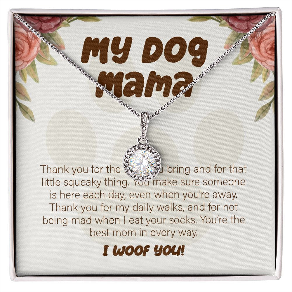 "That Little Squeaky Thing" Dog Mama Necklace Gift From Bestfriend Family Eternal Hope Pendant Jewelry Box Birthday Christmas Thanksgiving