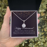 "Successfully Paid Off" Happy Retirement Necklace Gift From Children Grandchildren Colleague Co-workers Friends Eternal Hope Pendant Jewelry Box