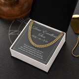 "Shining Star Of Our Life" Excellent Son Necklace Gift From Mom Dad Cuban Link Chain Jewelry Box Birthday Christmas New Year Graduation