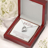 "Wanted But Not Possessed" Bride Wedding Day Necklace Gift From Sister Forever Love Pendant Jewelry Box