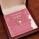 "Most Magical Day Of Your Life" Pregnant Daughter Necklace Gift From Mom Dad Forever Love Pendant Jewelry Box Baby Shower