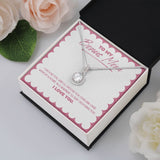 "Choose you over" Bonus Mom Necklace Gift From Daughter Son Eternal Hope Pendant Jewelry Box Mothers Day Birthday Christmas Valentines