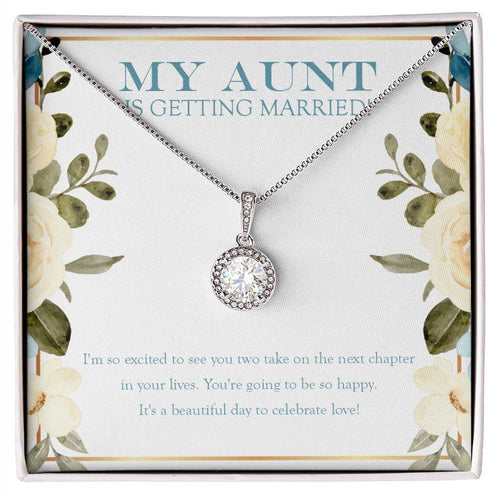 "The Next Chapter" Aunt Engagement Necklace Gift From Nephew Niece Eternal Hope Pendant Jewelry Box