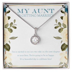 "The Next Chapter" Aunt Engagement Necklace Gift From Nephew Niece Eternal Hope Pendant Jewelry Box