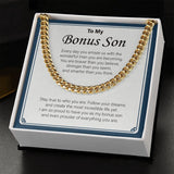 "Wonderful Man You Are Becoming" Bonus Son Necklace Gift From Mom Dad Cuban Link Chain Jewelry Box Birthday Graduation Christmas New Year