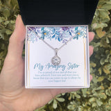 "Your Biggest Fan" Amazing Sister Necklace Gift From Sis Brother Eternal Hope Pendant Jewelry Box Birthday Christmas Thanksgiving New Year