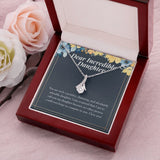 "Absolutely Adorable Person" Incredible Daughter Necklace Gift From Mom Dad Alluring Beauty Pendant Jewelry Box Birthday Graduation Christmas Valentines