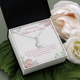 "The Woman Of My Dreams" Lovely Mother In Law Wedding Necklace Gift From Son-In-Law Alluring Beauty Pendant Jewelry Box