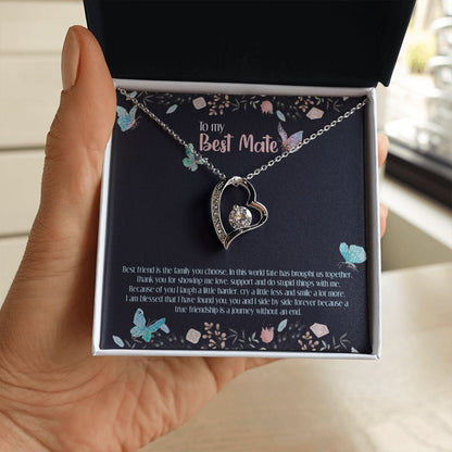 "Fate Has Brought Us Together" Best Mate Necklace Gift From BFF Bestfriend Soul Sister Forever Love Pendant Jewelry Box Birthday Christmas Graduation Thanksgiving