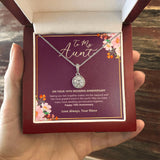 "Happy And Grateful" Aunt 10th Wedding Anniversary Necklace Gift From Niece Eternal Hope Pendant Jewelry Box