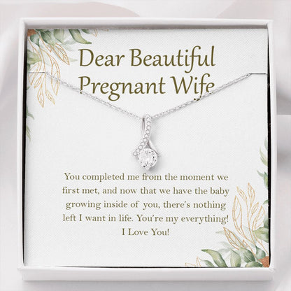 "You're My Everything" Beautiful Pregnant Wife Necklace Gift From Husband Alluring Beauty Pendant Jewelry Box Baby Shower Valentines Christmas Birthday