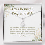 "You're My Everything" Beautiful Pregnant Wife Necklace Gift From Husband Alluring Beauty Pendant Jewelry Box Baby Shower Valentines Christmas Birthday