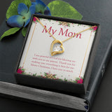 "Blessing Me With A Parent" Mom Christmas Necklace Gift From Daughter Son Forever Love Pendant Jewelry Box