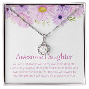 "Always My Awesome Child" Awesome Daughter Necklace Gift From Mom Dad Eternal Hope Pendant Jewelry Box Birthday Thanksgiving New Year Christmas