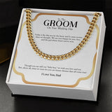 "Future Dreams" Son Wedding Day Necklace Gift From Dad Cuban Link Chain Jewelry Box