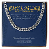 "Gotten Rid Of Love" Uncle Engagement Necklace Gift From Niece Nephew Cuban Link Chain Jewelry Box