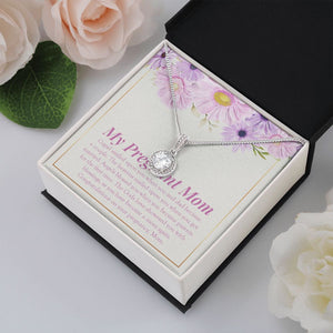 "Angels Blessed You" Pregnant Mom Necklace Gift From Daughter Son Eternal Hope Pendant Jewelry Box Baby Shower Gender Reveal