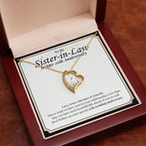 "Love, Trust, Tolerance" Sister In Law 20th Wedding Anniversary Necklace Gift From Sister-In-Law Brother-In-Law Forever Love Pendant Jewelry Box
