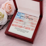 "You Make Our Lives Better" Veteran Daughter Necklace Gift From Mom Dad Alluring Beauty Pendant Jewelry Box Deployment Veterans Day Thanksgiving