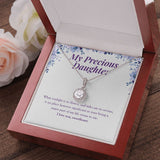 "A Major Part Of My Life" Precious Daughter Necklace Gift From Mom Dad Eternal Hope Pendant Jewelry Box Birthday Graduation Christmas New Year